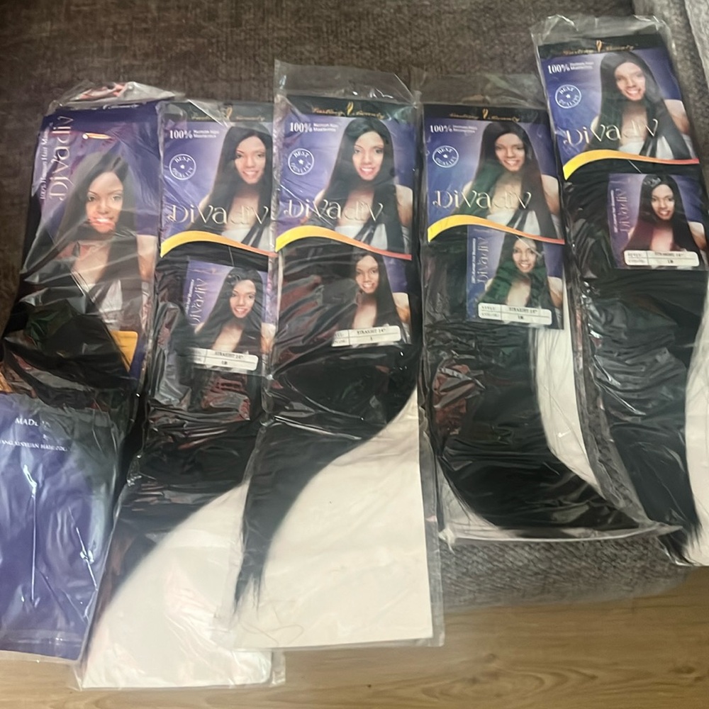 Hair extensions real human hair black straight